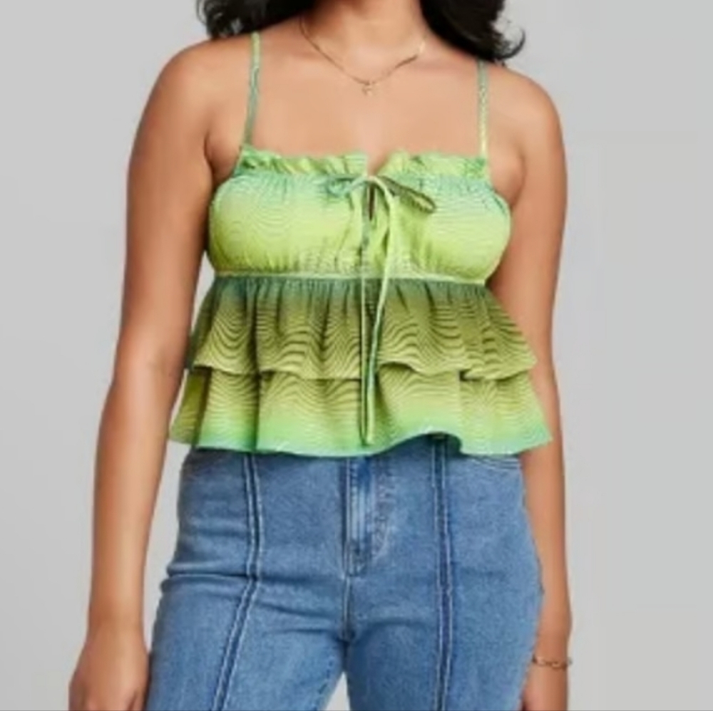 5/$25 Wild Fable Ruffled Tie-Front Cami Top